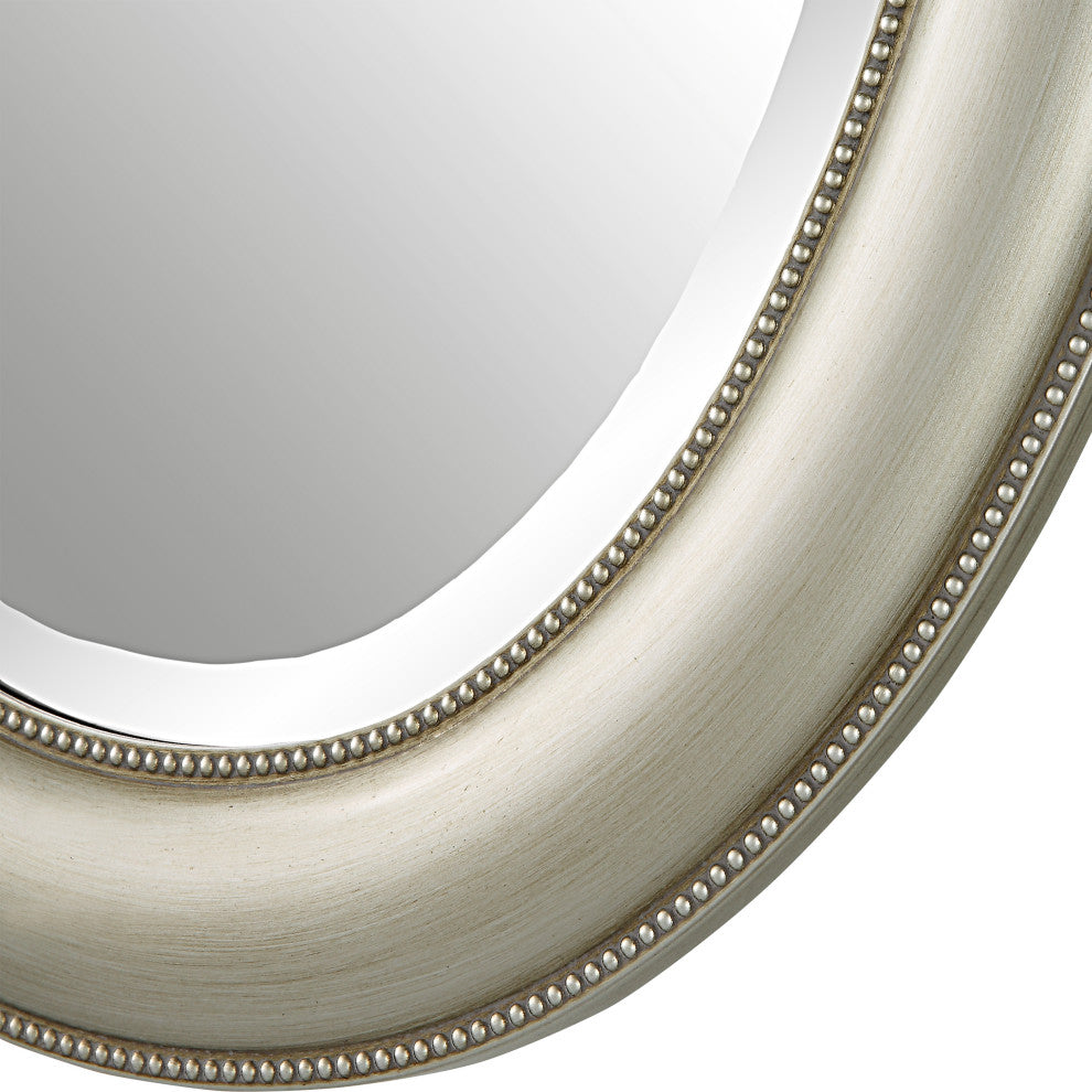 29" Farmhouse Gray Oval Mirror