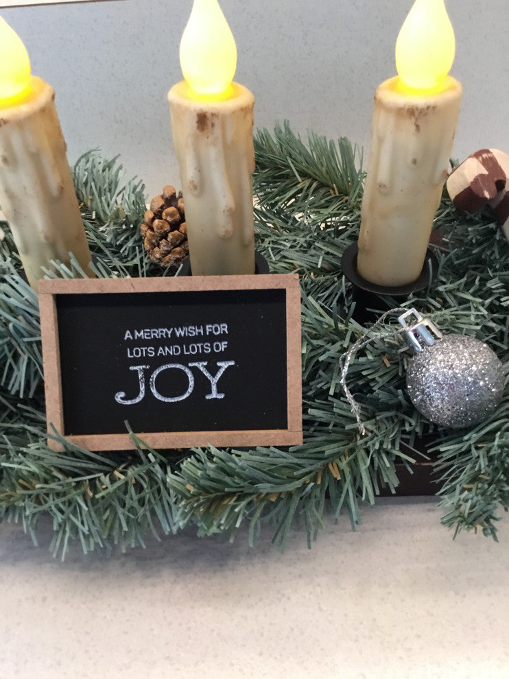 Christmas Triple Candle Display