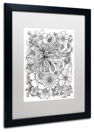 KCDoodleArt 'Zendoodle 5' Art, Black Frame, White Matte, 16"x20"