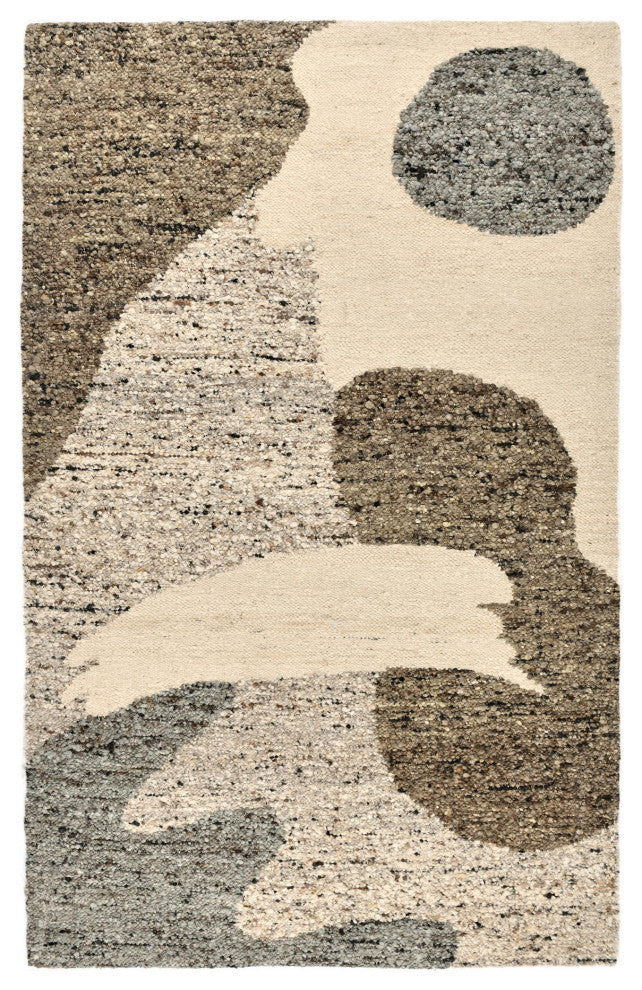 Hesperia Hand Woven Wool Patterned Rug, Multicolor, 5x8