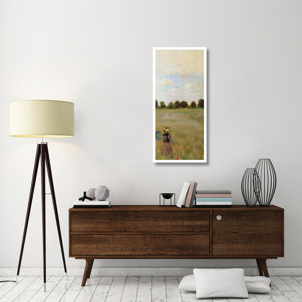 "Field Of Poppies (Les Coquelicots) 1873 (right)" Print by Claude Monet, 21"x46"
