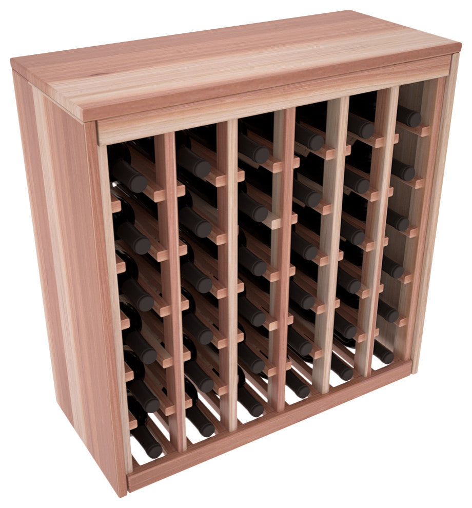 36-Bottle Deluxe Wine Rack,  Redwood, Satin Finish