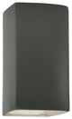 Ambiance Collection, ADA Outdoor Small Ceramic Wall Sconce Finish, LED, Pewter Green