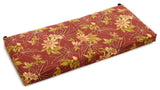 40"x19" Outdoor Spun Polyester Loveseat Cushion, Passion Ruby
