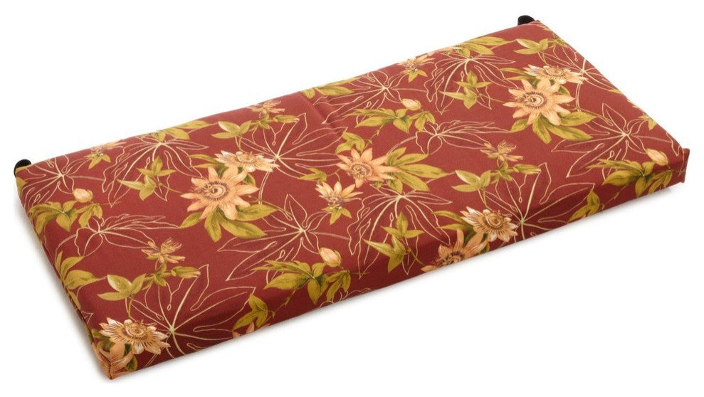 40"x19" Outdoor Spun Polyester Loveseat Cushion, Passion Ruby