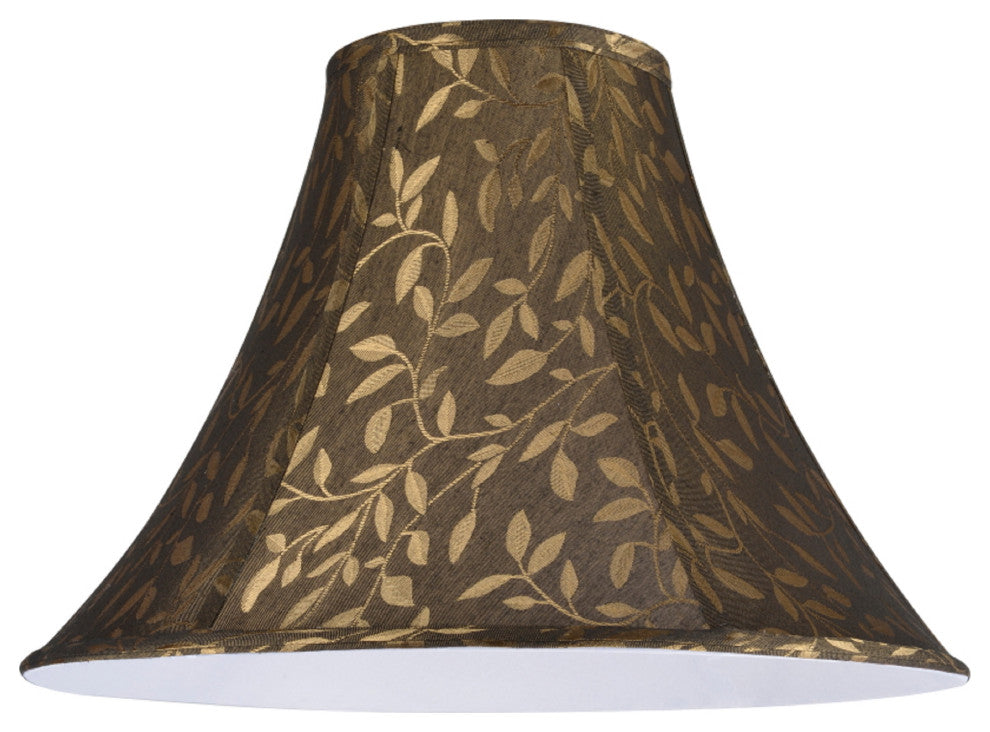 30046 Bell Shape Spider Lamp Shade, Brown, 16" wide, 6"x16"x12"