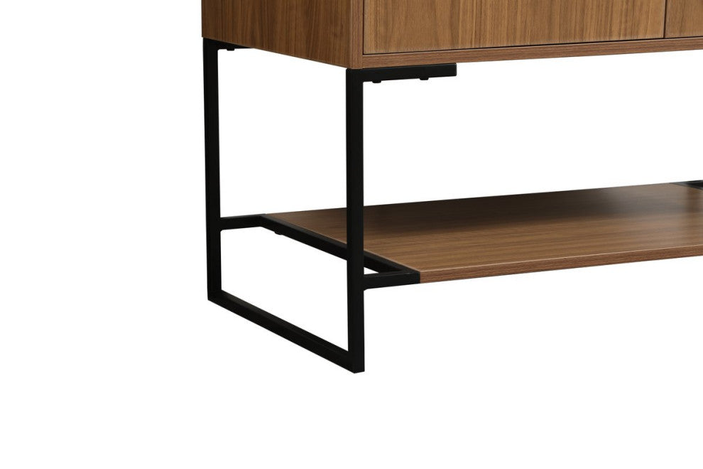 Sue Walnut Brown-Light Bathroom Vanity, Walnut Brown, 36"