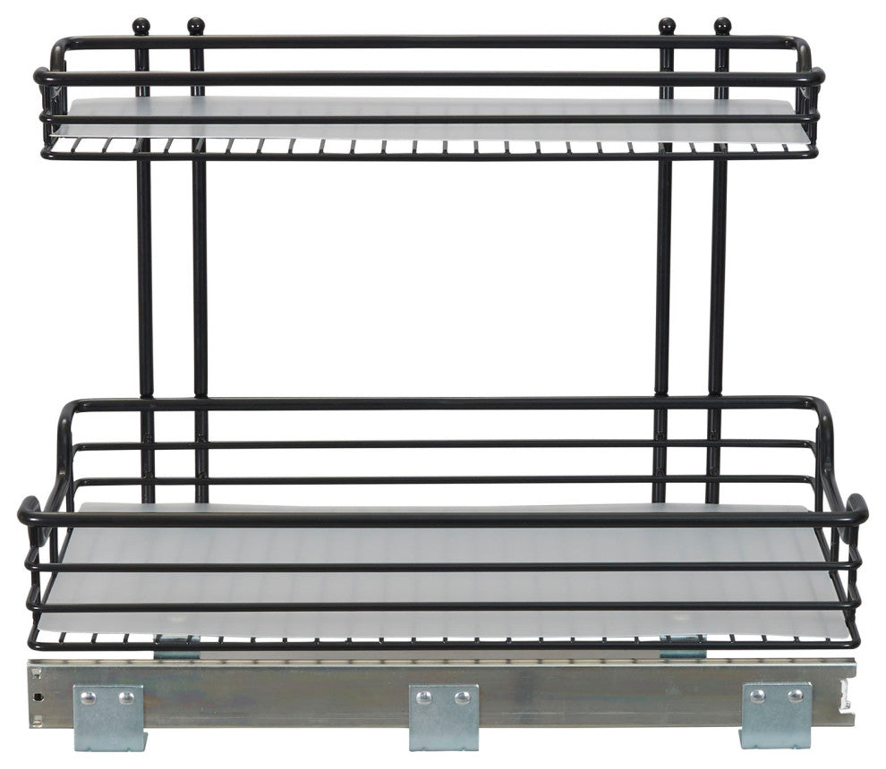 2 Tier Sliding Cabinet Organizer