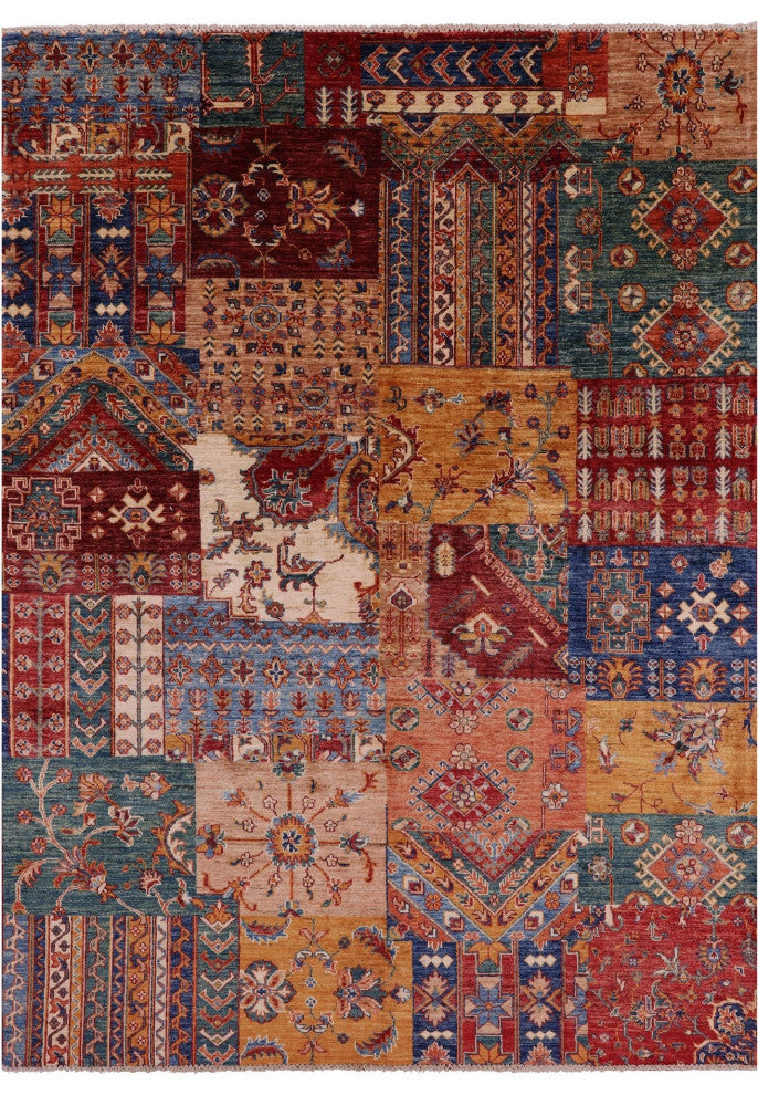 5' 8" X 7' 8" Super Kazak Handmade Wool Rug Q11086