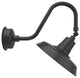 Cocoweb 14" Oldage Gooseneck Barn Light With Rustic Arm, Matte Black With Adju