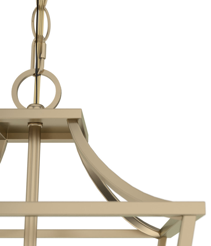 Hunter 12" Laurel Ridge Alturas Gold 4 Light Lantern Pendant Ceiling Light