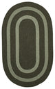 Colonial Mills Graywood GW63 Moss Green Bordered Area Rug, Oval 4'x6'