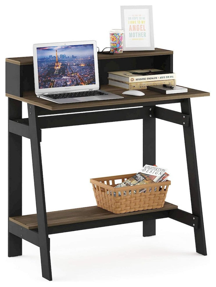 Furinno Simplistic A Frame Computer Desk, Columbia Walnut