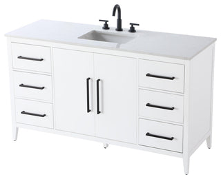 Home Living 60" Single Bathroom Vanity, White