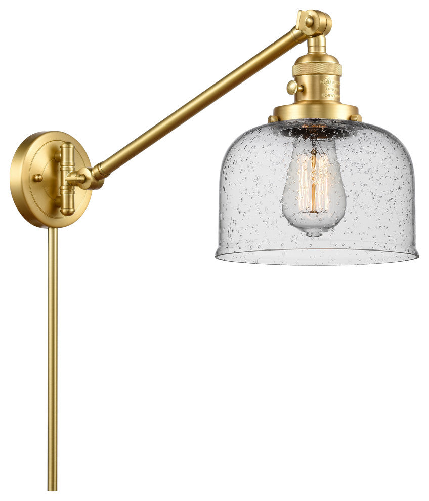 Bell Swing Arm With Switch, Satin Gold, Seedy, Seedy