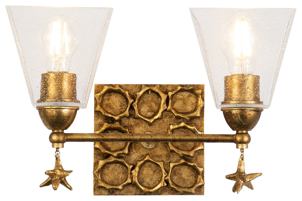 Star 2 Light Bath Vanity, Gold