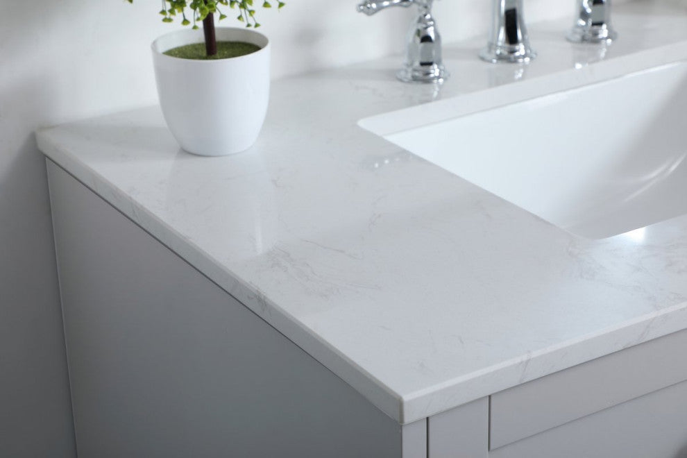 22" Traditional Grey-Light Bathroom Vanity