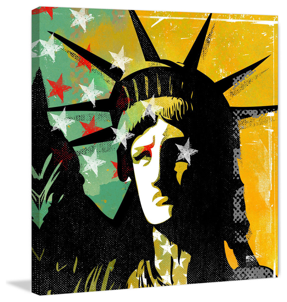 Marmont Hill, "Liberty" by Rick Martin Painting Print on Wrapped Canvas, 48x48