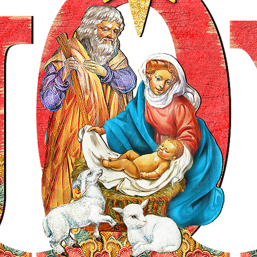 Regal Joy Nativity Wooden Door hanger