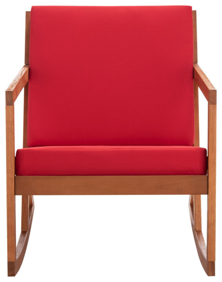 Safavieh Outdoor Vernon Rocking Chair Natural/Red