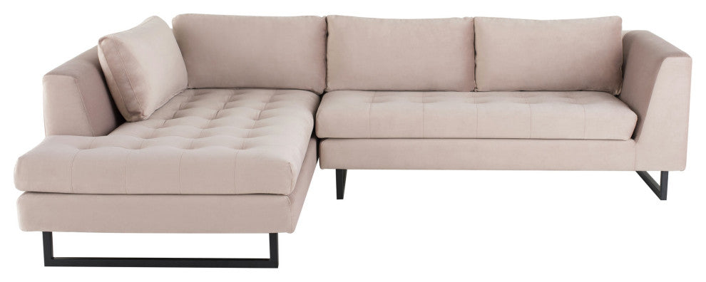 Janis Blush Fabric Sectional Sofa, HGSC592