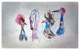 Betsy Drake Loony Birds Door Mat 30x50