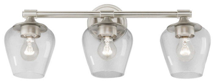 Willow 3 Light Brushed Nickel Vanity Sconce