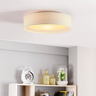 Naomi 15.75" 3 Light Flush Mount Ceiling Fixture in Beige