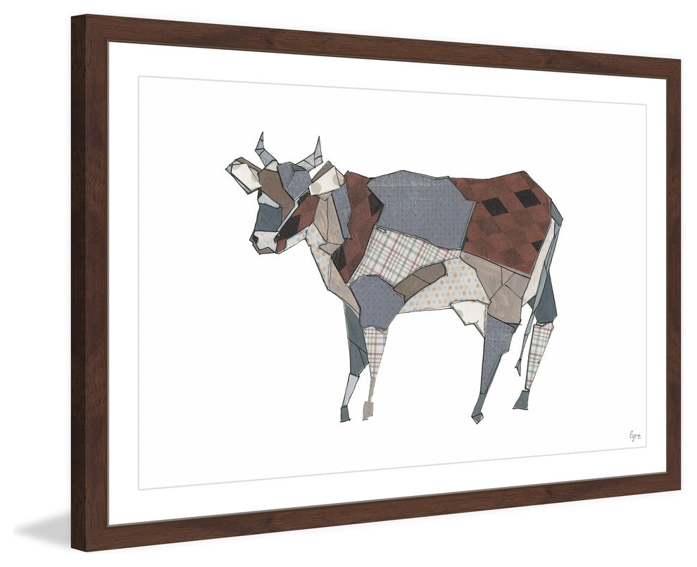 "La Vaca Modelada" Framed Painting Print, 18"x12"