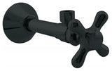 Angle Stop - 1/2" Copper Sweat X 3/8" Od Comp. In Powder Coated Flat Black
