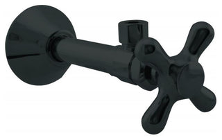 Angle Stop - 1/2" Copper Sweat X 3/8" Od Comp. In Powder Coated Flat Black