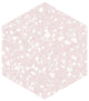 Venice Hex Sky Porcelain Floor and Wall Tile, Pink