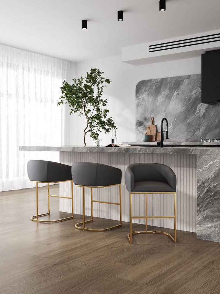 Manhattan Comfort Louvre Counter Stool