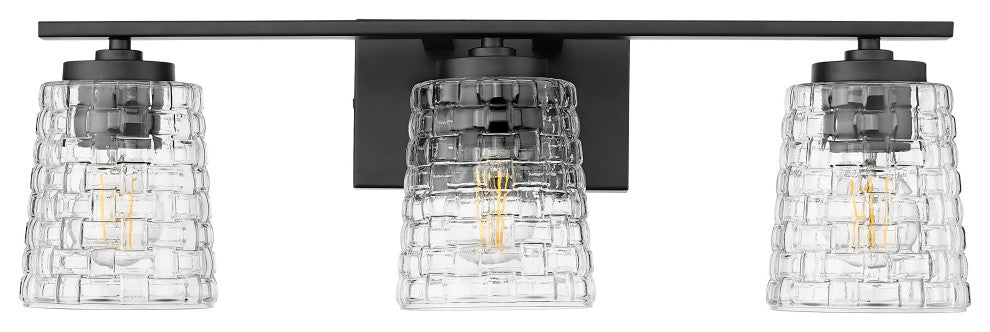 3 Light 23 in. Matte Black Vanity Light