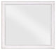 Benzara BM275060 42" Wall Mirror, Molded Sleek Wood Frame, White