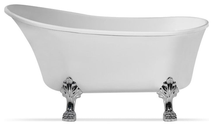 67" Streamline NPT9349CH-CH Clawfoot Tub With Internal Drain