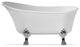 67" Streamline NPT9349CH-CH Clawfoot Tub With Internal Drain