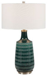 Uttermost Scouts Deep Green Table Lamp