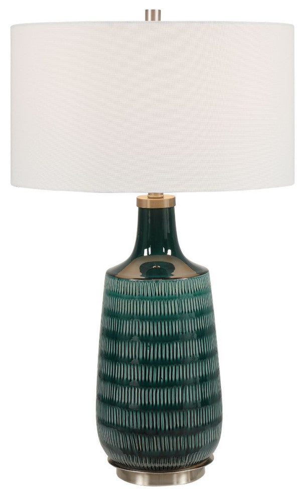 Uttermost Scouts Deep Green Table Lamp