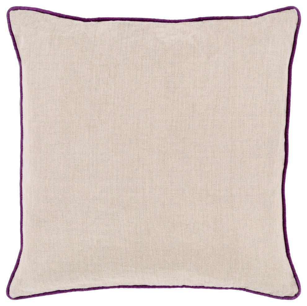 Surya Linen Piped LP-007 22" x 22" Pillow Kit