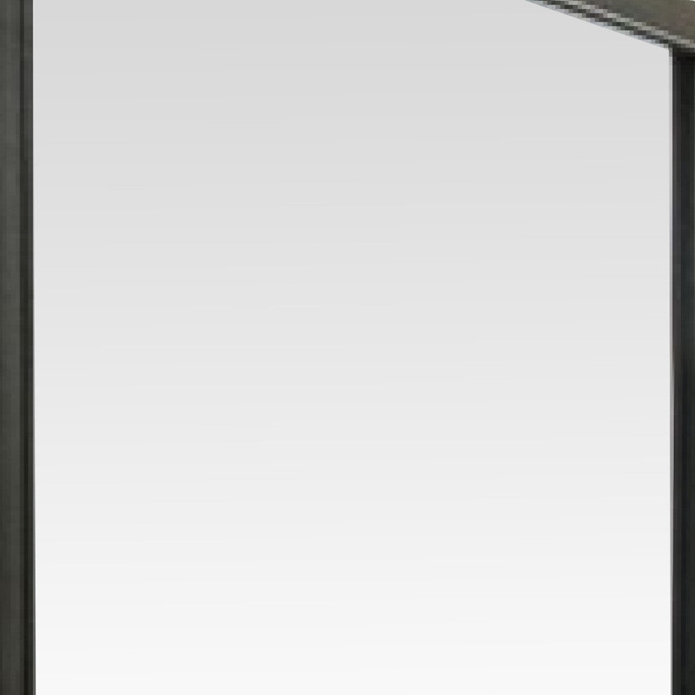 Benzara BM275071 45" Solid Wood Mirror, Portrait Frame, Rectangular, Gray