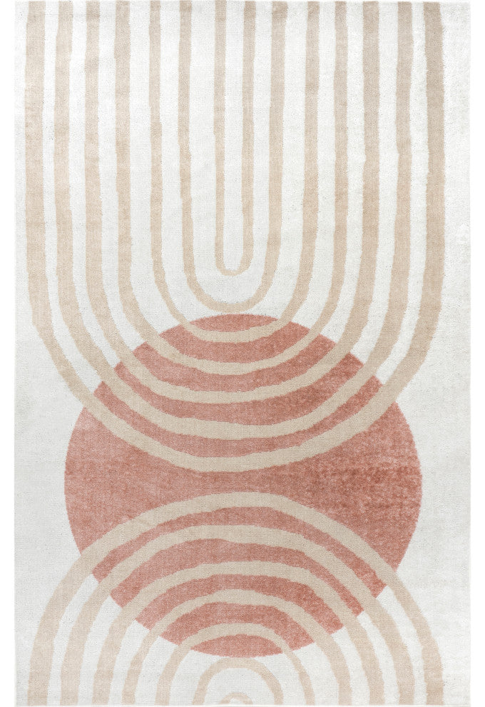Nuloom Shandra Abstract Sky Area Rug, Blush 8'10"x12'