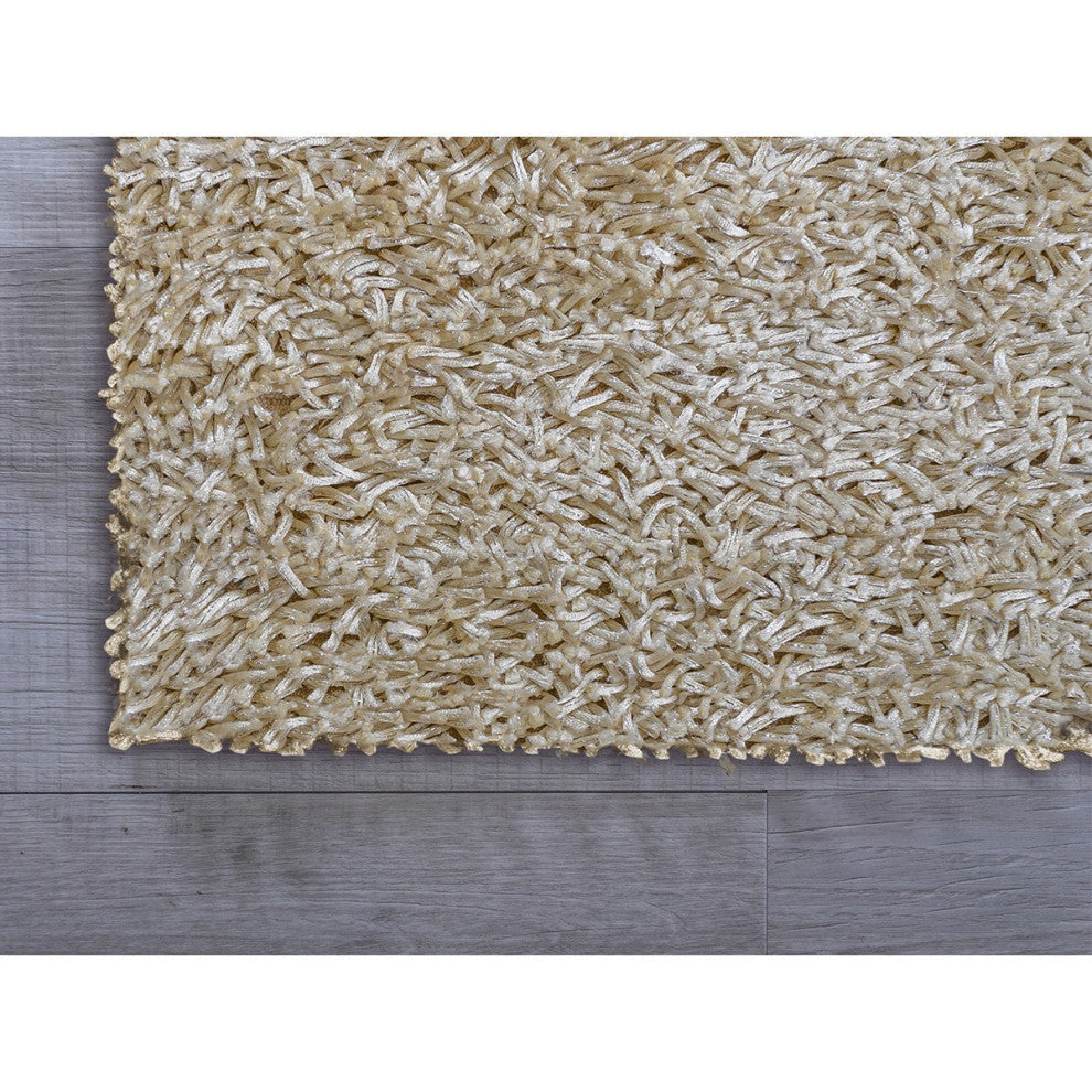 2" x 8" Beige Contemporary Runner Rug