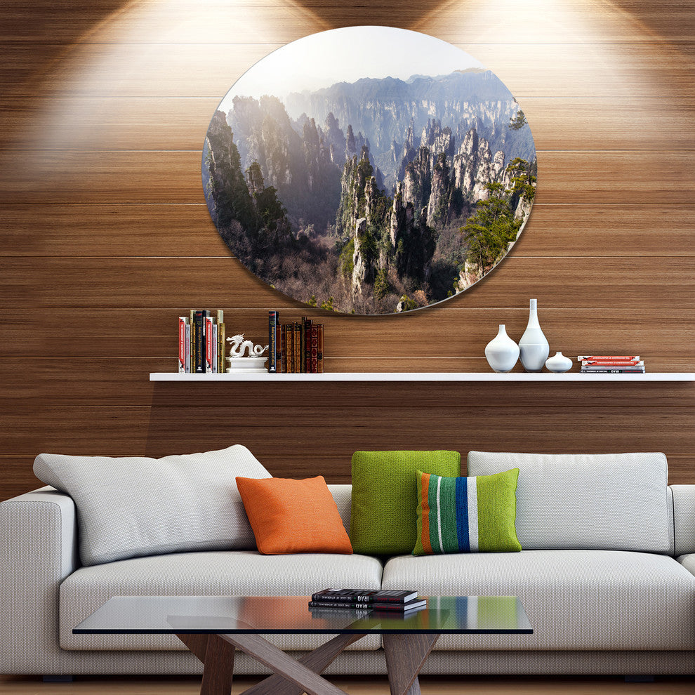 Zhangjiajie National Forest Park, Landscape Round Wall Art, 23"