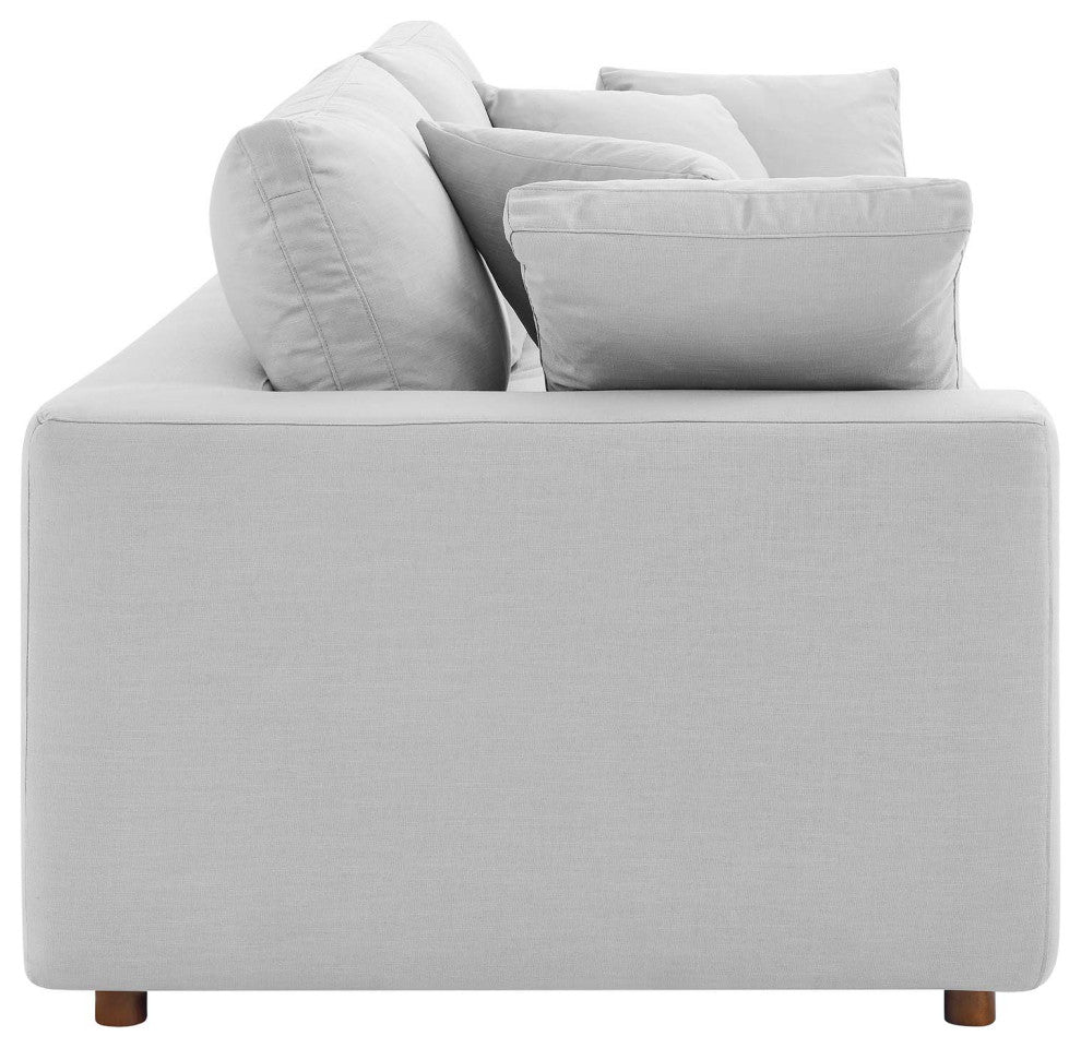 Commix Down Filled Overstuffed Sofa - Light Gray