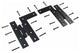 Pair Offset H-L Cabinet Hinge Wrought Iron 4 1/2" H Renovators Supply