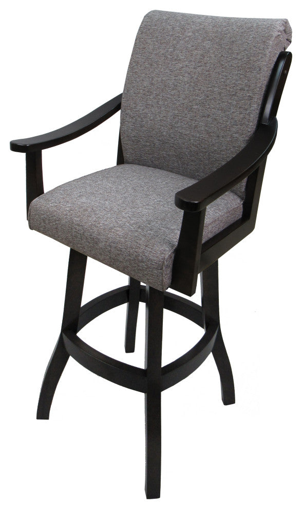 Swivel Counter 26" 30" Extra Tall 34" Wood Bar Stool - Casa Plus, Mojave Grey