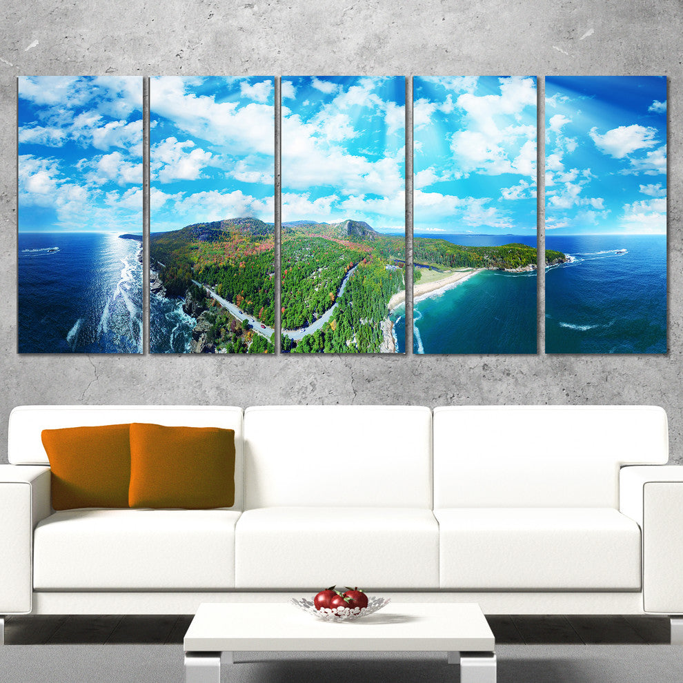 "Panoramic Acadia National Park" Canvas Print, 5 Panels