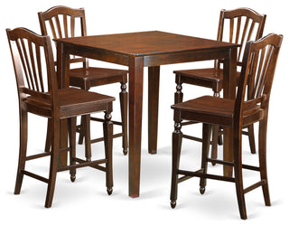 5 Pc Pub Table Set - Kitchen Dinette Table And 4 Kitchen Bar Stool
