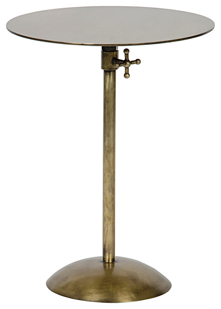 Felix Side Table, Antique Brass